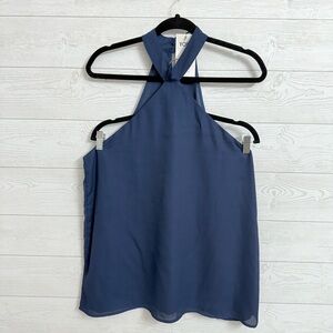 Yoins Women’s Blue Chiffon Sleeveless Top. Size L